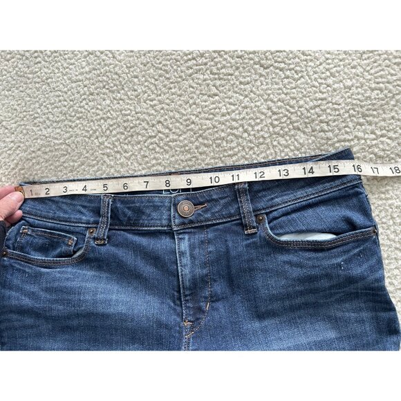 Ann Taylor LOFT Mid-Rise Curvy Skinny Ankle Jeans Blue Medium Wash Size 30/10 - Picture 7 of 10